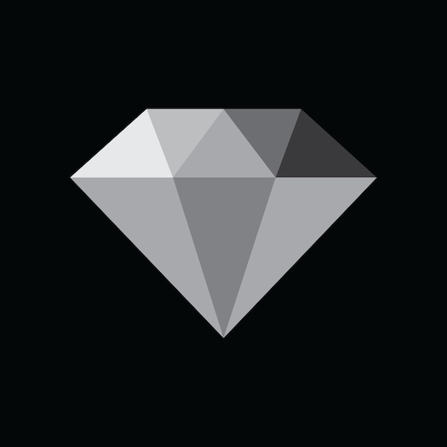 Vector a diamond icon on black background