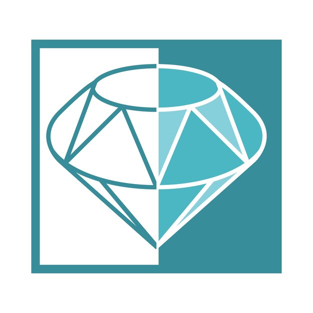 Diamond Illustration in Square