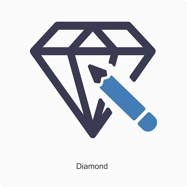 diamond and jewel icon concept