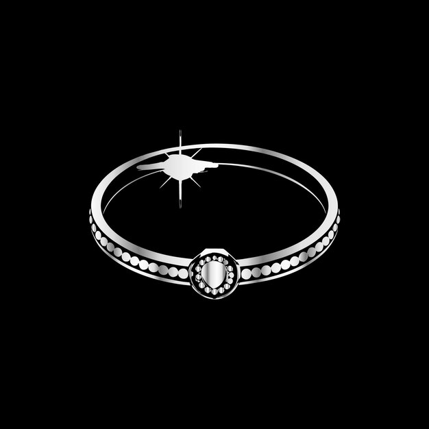 Diamond Jewelry Vector Icon Flat Design Isolated On Black Background Luxury jewelry