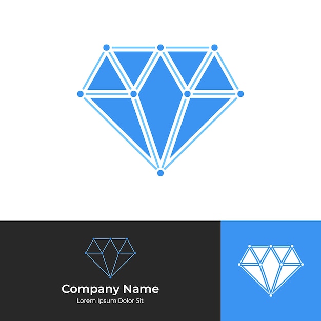 Diamond link tech logo minimal and simple logo