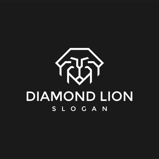 Diamond lions symbol - vector illustration