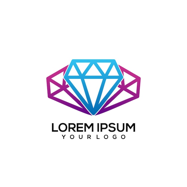 Diamond logo simple illustration