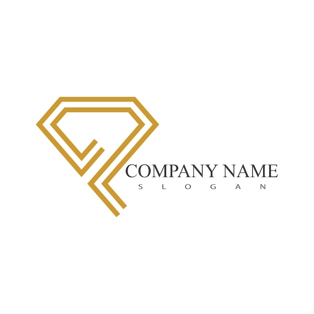 Diamond logo vector template and symbol