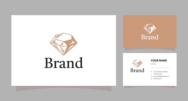 Diamond logo with business card