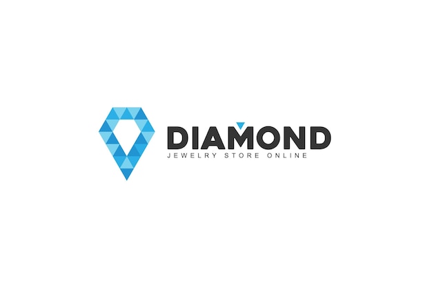 Diamond Marketing Trading Networking Vector Logo Concept