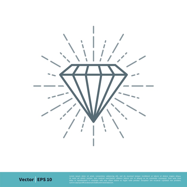 Diamond Stone Icon Vector Logo Template Illustration Design Vector EPS 10