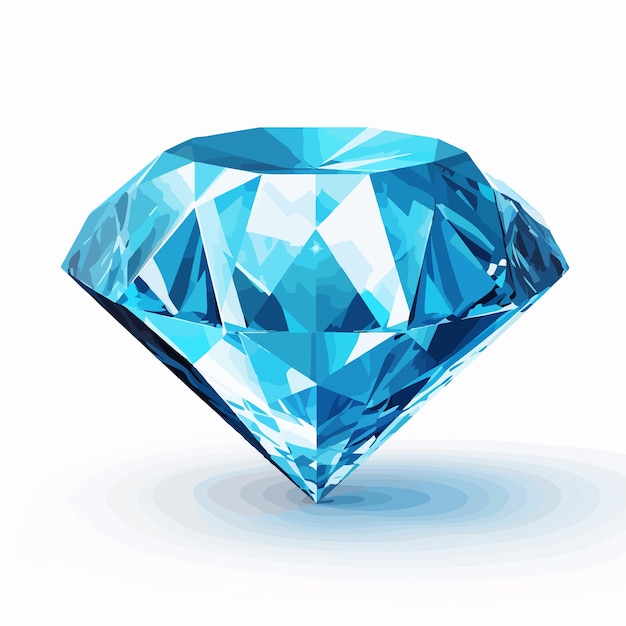 a diamond that is blue and white with a diamond on it