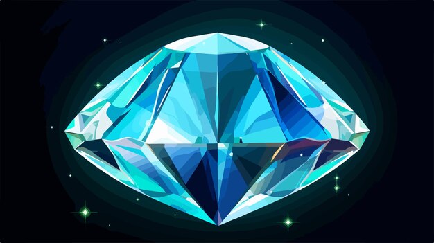 Vector a diamond with a blue background and a black background