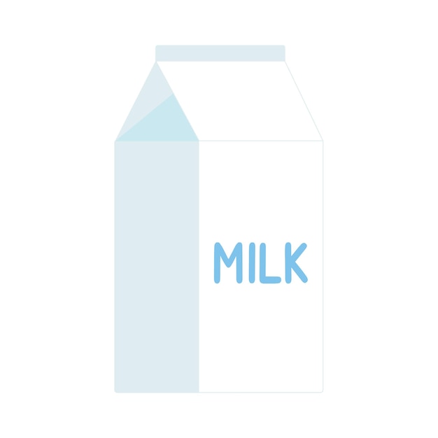 Diary product milk pack flat style design vector illustration isolated on white background.