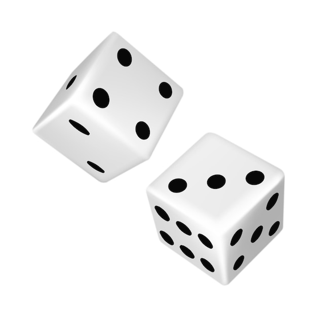 Dice gambling realistic vector