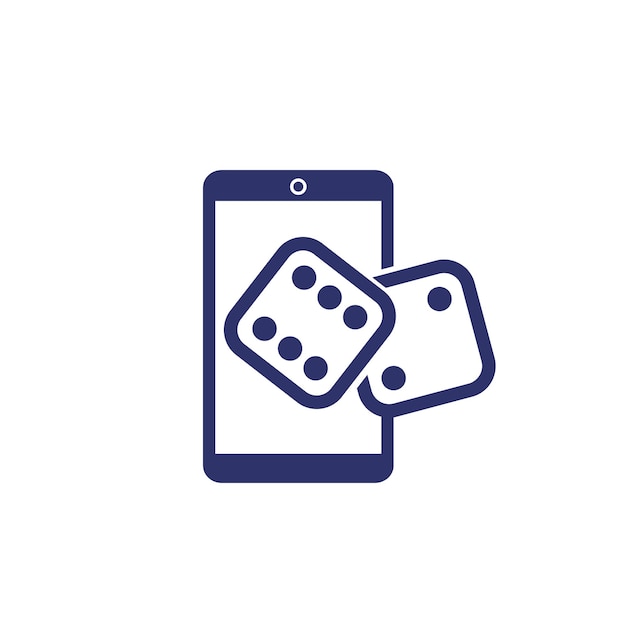 Dice icon with smart phone