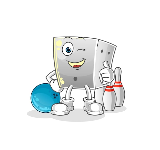 Dice play bowling illustration character vector