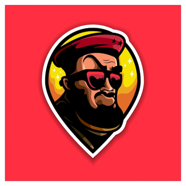 dictator general mascot logo