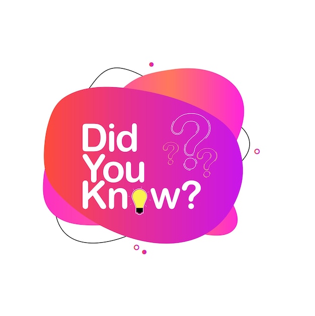 Did you know interesting fact background