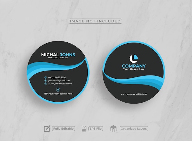 Die Cut Circular business card design