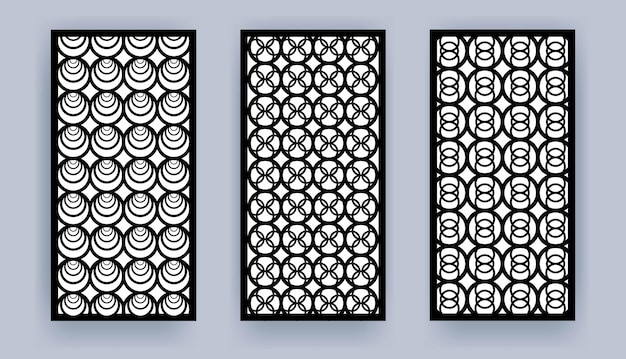 Die cut geometric pattern, laser cut template panel, CNC design