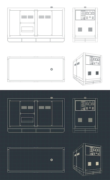 Diesel generator blueprints