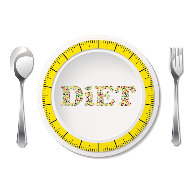 Diet with measuring tape