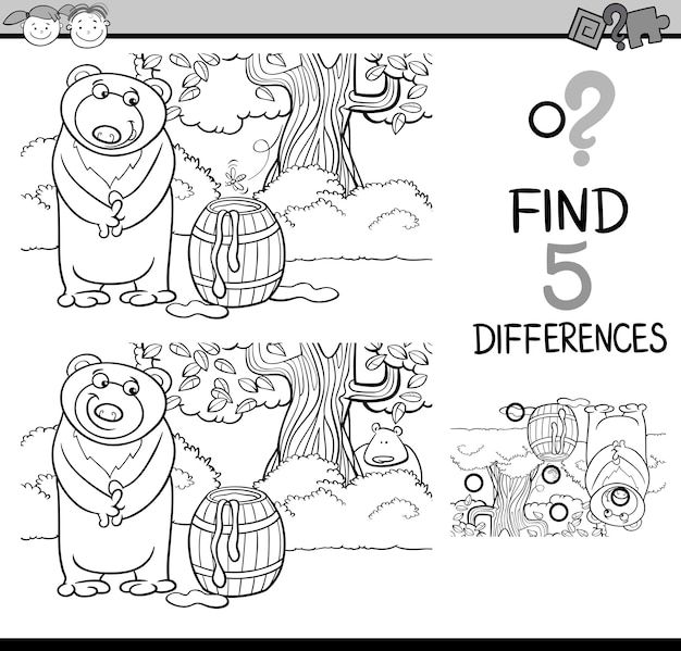 differences task for coloring