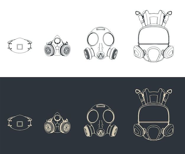 Different biological protection Mask sketches