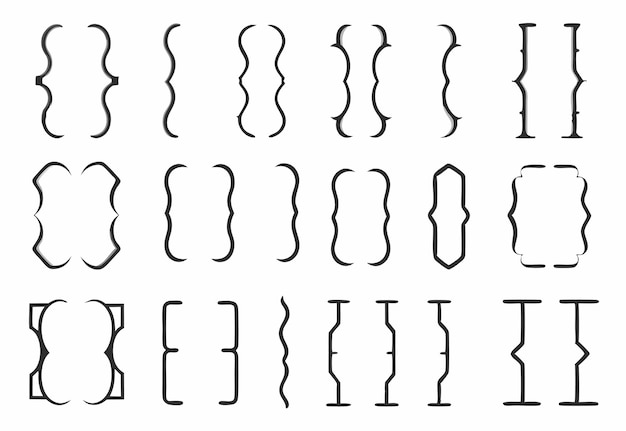 Different brackets set Vector illustration