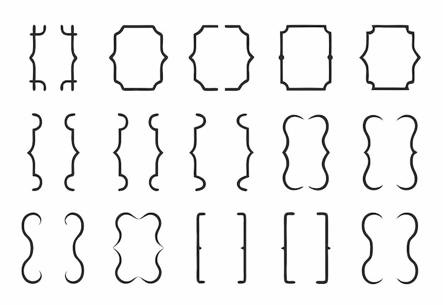 Different brackets set Vector illustration