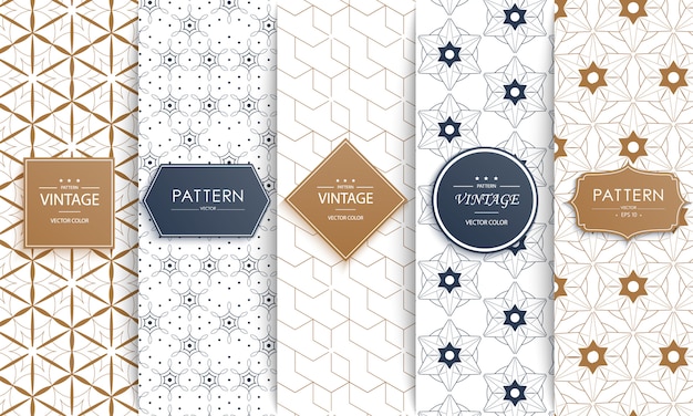 different classic geometric patterns.