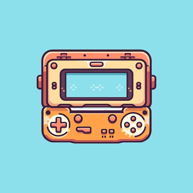 Different kinds of retro game console electronic equipment children's day toys game vector icon