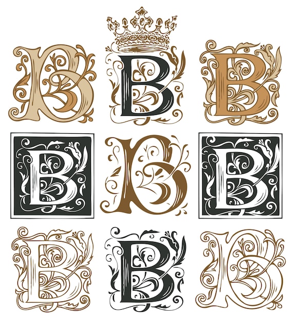 different letter variants B