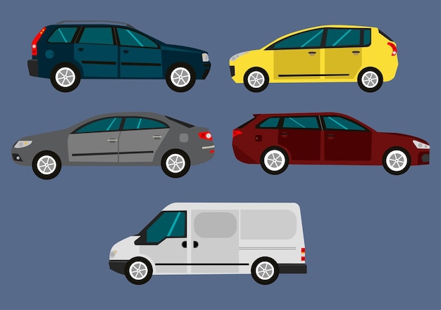 Different type of vehicle Vector