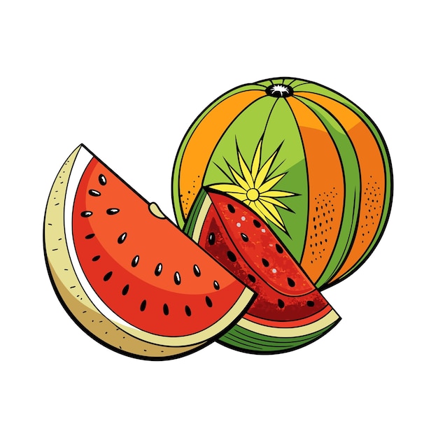 Different types of Fruits vector illustration Concept