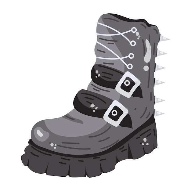 A digger shoe flat sticker icon