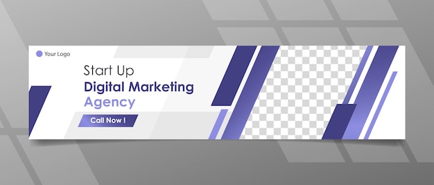 Digital agency blue banner design