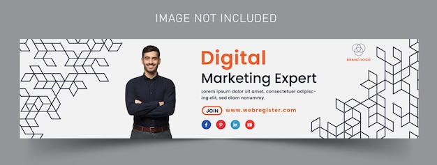 Digital Agency Expert LinkedIn Cover Banner Premium Template Design