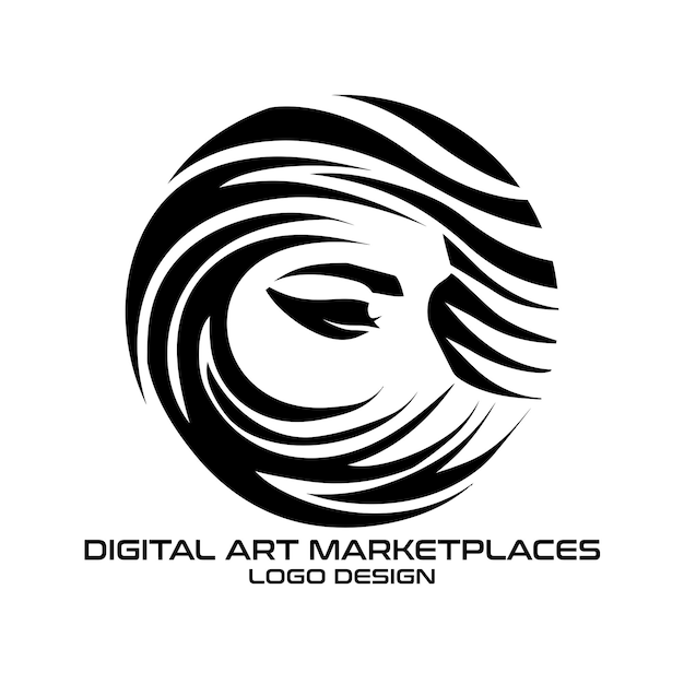 Digital Art Marketplaces Vector Logo Design