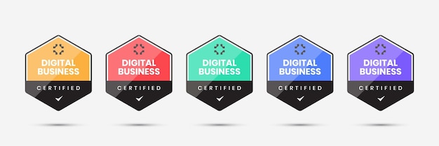 Digital badge certification for business company template