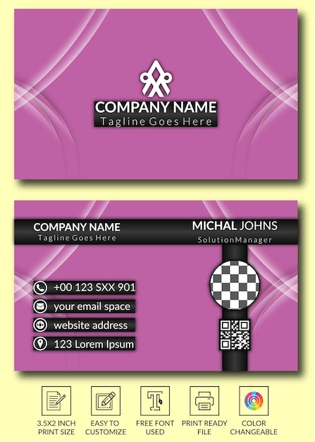 Vector digital business card design