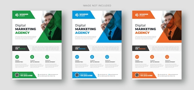 Digital business flyer design template