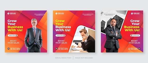 Digital business marketing agency instagram post template