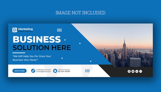 Digital business marketing facebook cover template design