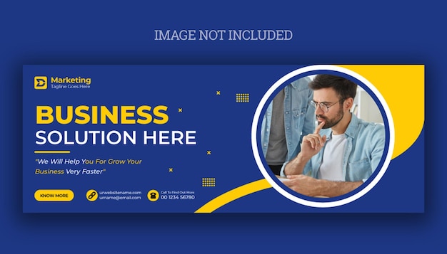 Digital business marketing facebook cover template design