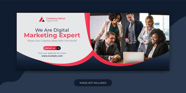 Digital business marketing Facebook cover template design