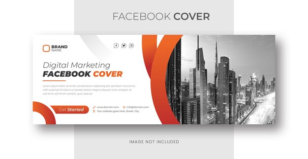 Digital business marketing facebook cover template design