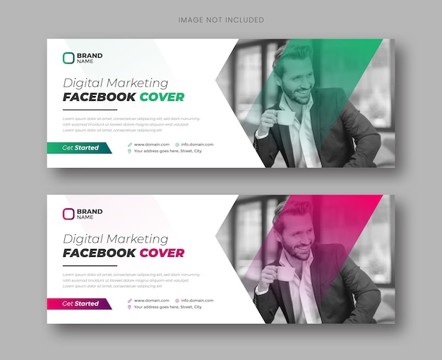 Digital business marketing facebook cover template design