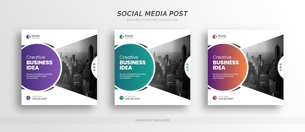 Digital business marketing promotion social media post web banner template