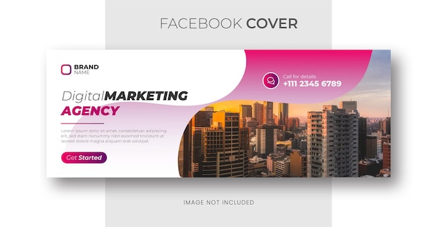 Digital business marketing promotion timeline facebook and social media cover template