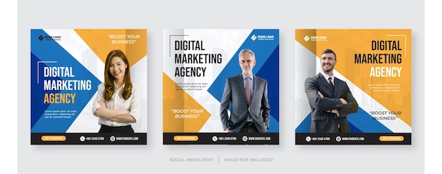 Digital business marketing social media post template