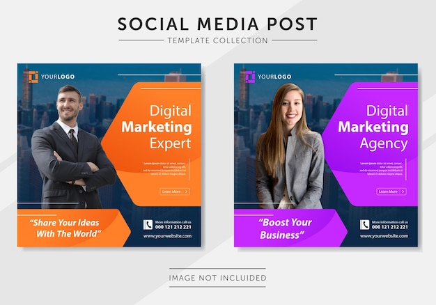 Digital business marketing social media post template