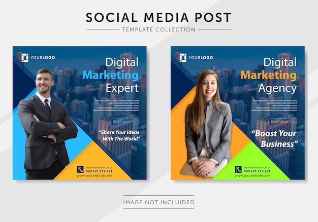 Digital business marketing social media post template